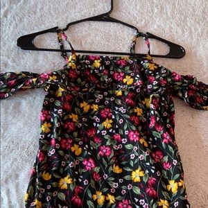 Off the shoulder flower top